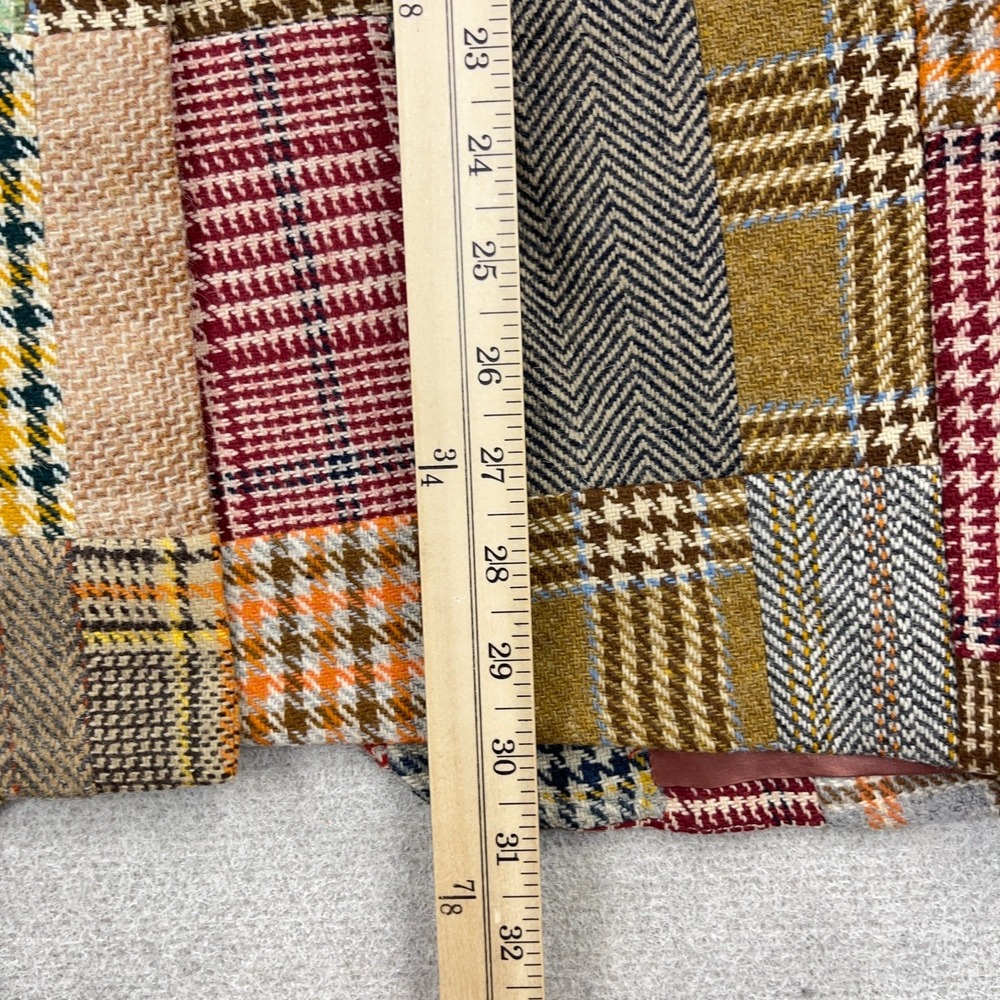 Vintage Wool Blazer Men Small Plaid Patchwork 70s 80s Sport Coat USA Made READ* - Picture 13 of 16